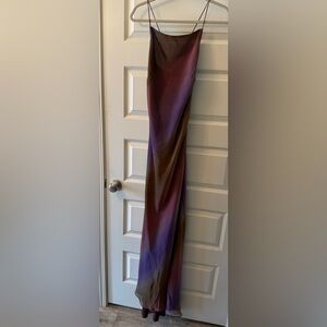 VINTAGE ABS Evenings by Allen Schwartz Mardi Gras colored evening gown